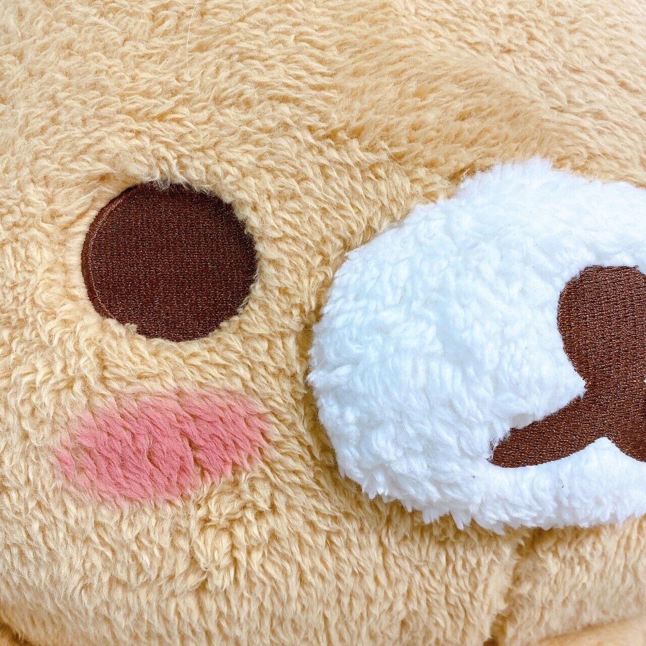 San-X Rilakkuma Plush Soft Stuffed Toy Brown Bear Fluffy Cheeks Kawaii XL Rare