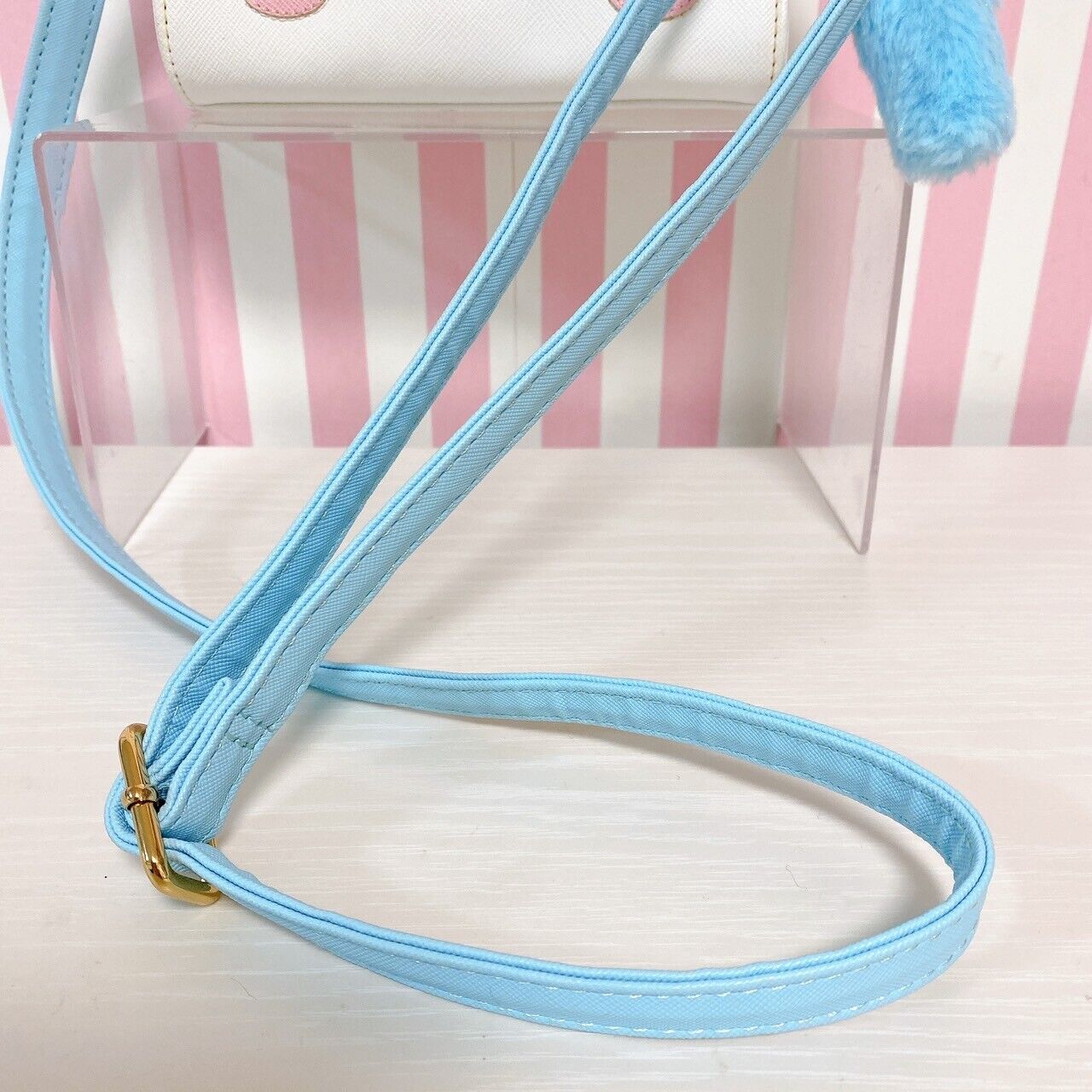 Sanrio Cinnamoroll Cinnamon Shoulder Bag Face Square White Blue Kawaii