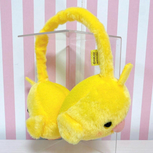 Amuse Kotoritai Earmuffs Fluffy Little Bird Accessory Yellow Cockatiel Lutino