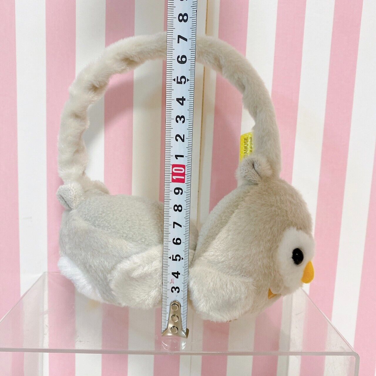 Amuse Kotoritai Earmuffs Fluffy Little Bird Accessory Worm Gray Kawaii Character