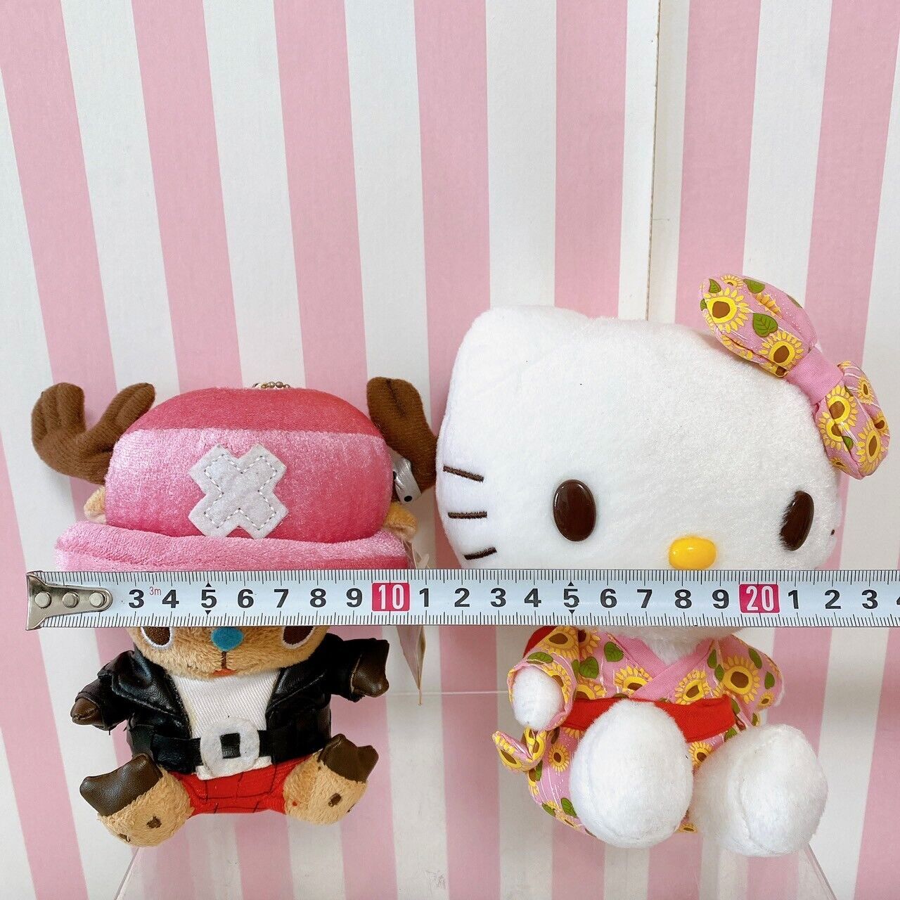 Sanrio Hello Kitty One Piece Tony Tony Chopper Plush Soft Stuffed Toy Set 2 Rare