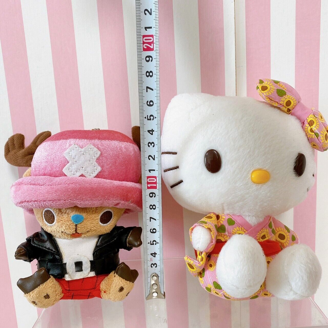 Sanrio Hello Kitty One Piece Tony Tony Chopper Plush Soft Stuffed Toy Set 2 Rare