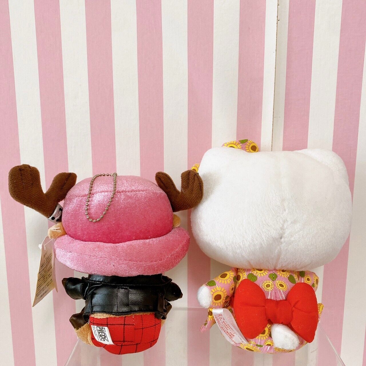 Sanrio Hello Kitty One Piece Tony Tony Chopper Plush Soft Stuffed Toy Set 2 Rare