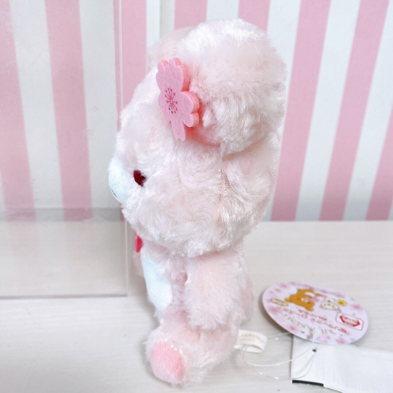 San-X Korilakkuma Plush Soft Stuffed Toy Sakura Cherry Blossom Pink Rose Boa