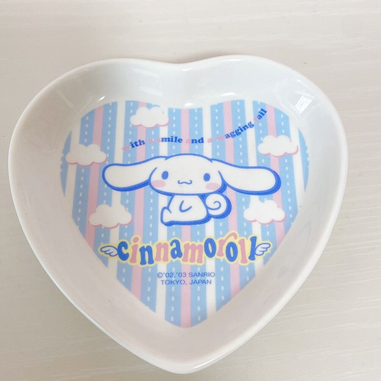 Sanrio Cinnamoroll Cinnamon Small Plate Set 4 White Moon Parasol Rainbow Cloud