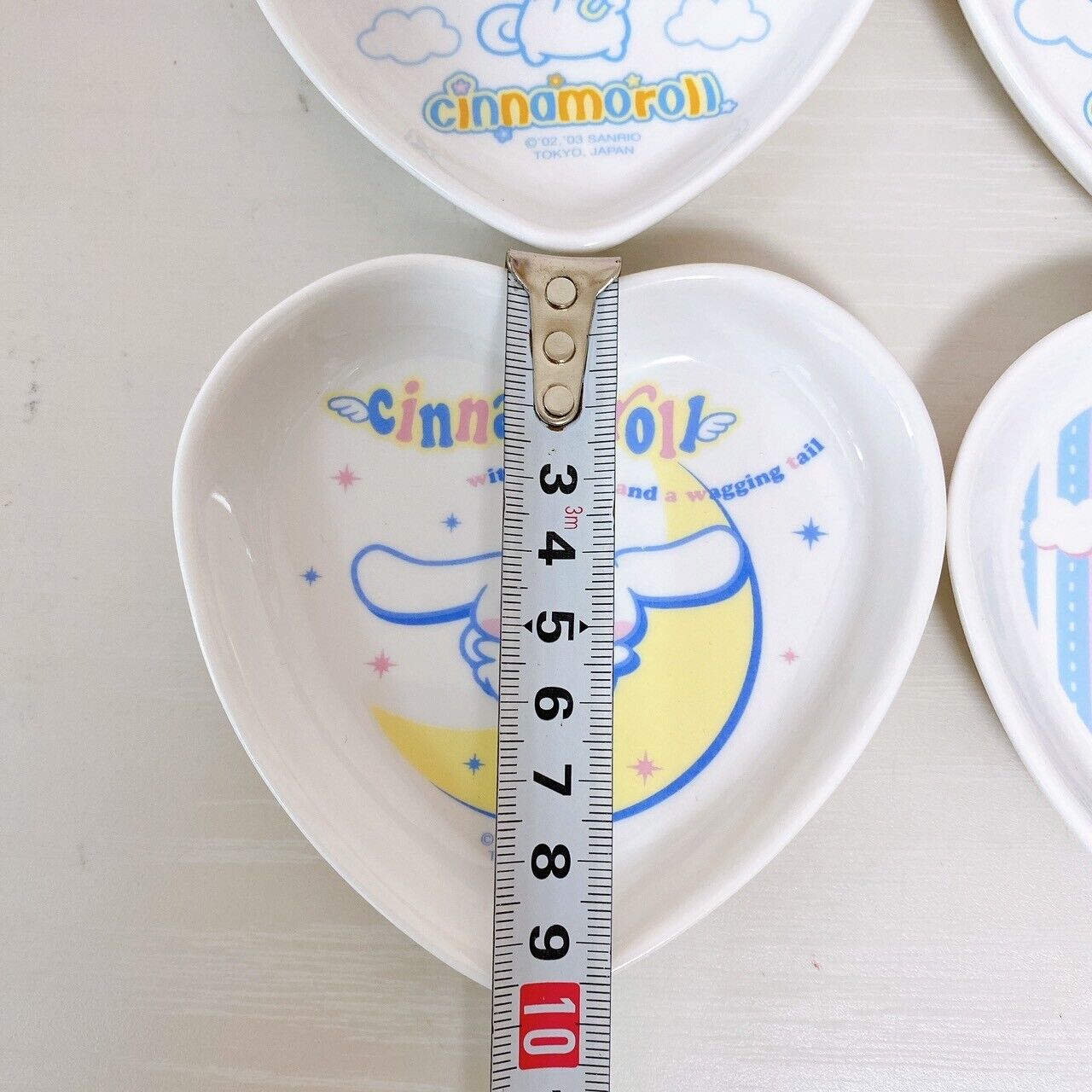 Sanrio Cinnamoroll Cinnamon Small Plate Set 4 White Moon Parasol Rainbow Cloud