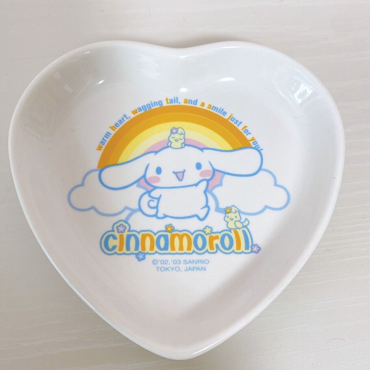 Sanrio Cinnamoroll Cinnamon Small Plate Set 4 White Moon Parasol Rainbow Cloud