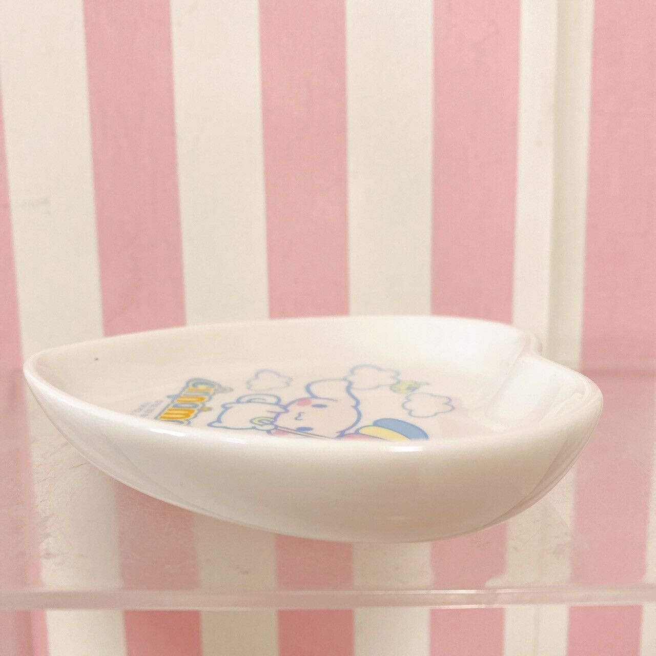 Sanrio Cinnamoroll Cinnamon Small Plate Set 4 White Moon Parasol Rainbow Cloud