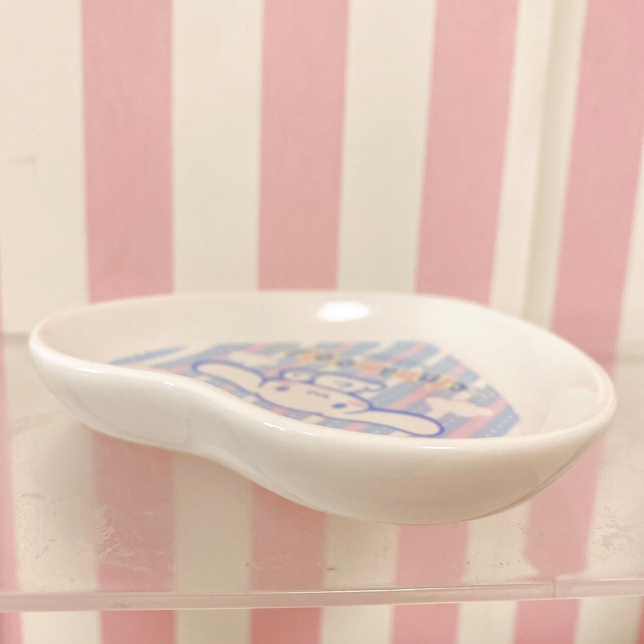 Sanrio Cinnamoroll Cinnamon Small Plate Set 4 White Moon Parasol Rainbow Cloud