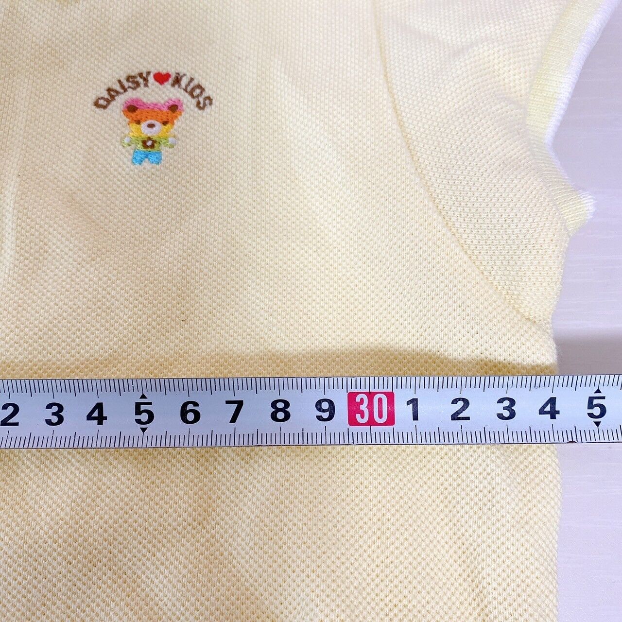 Daisy Lovers One Piece Yellow 130cm Pleats Skirt Kids Bear Button Ribbon Collar