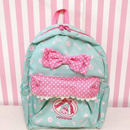 Mother Garden Usamomo Rucksack Backpack School Bag Pink Blue Ribbon Candy Frill