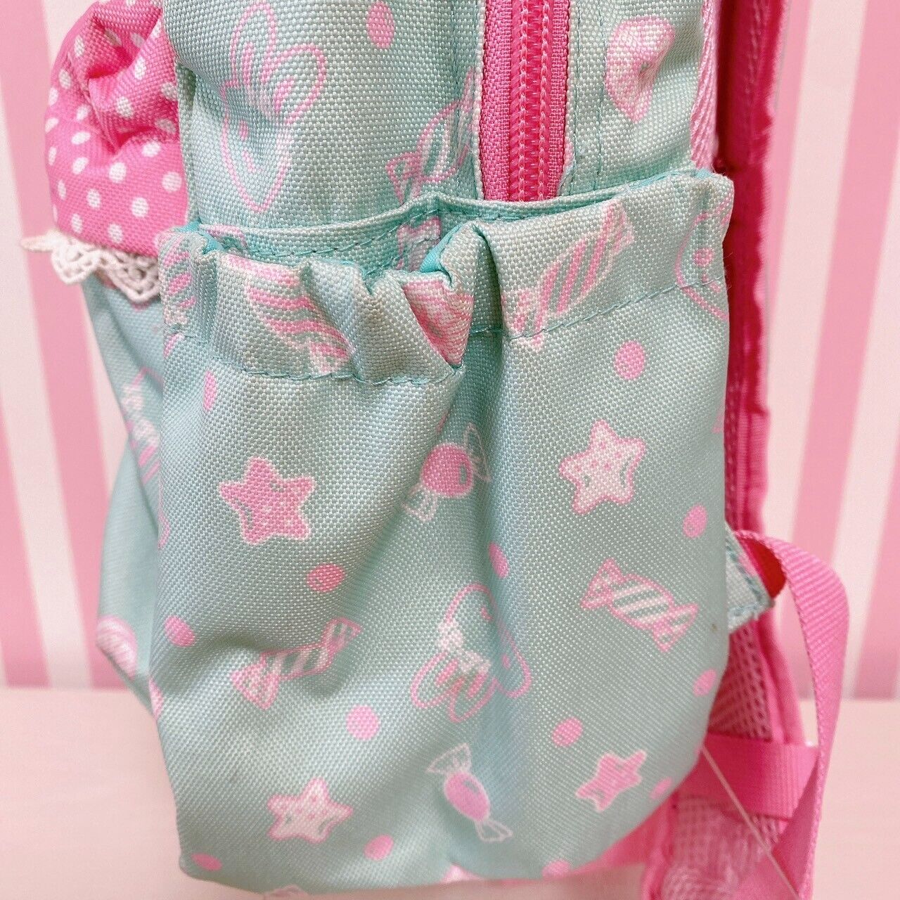 Mother Garden Usamomo Rucksack Backpack School Bag Pink Blue Ribbon Candy Frill