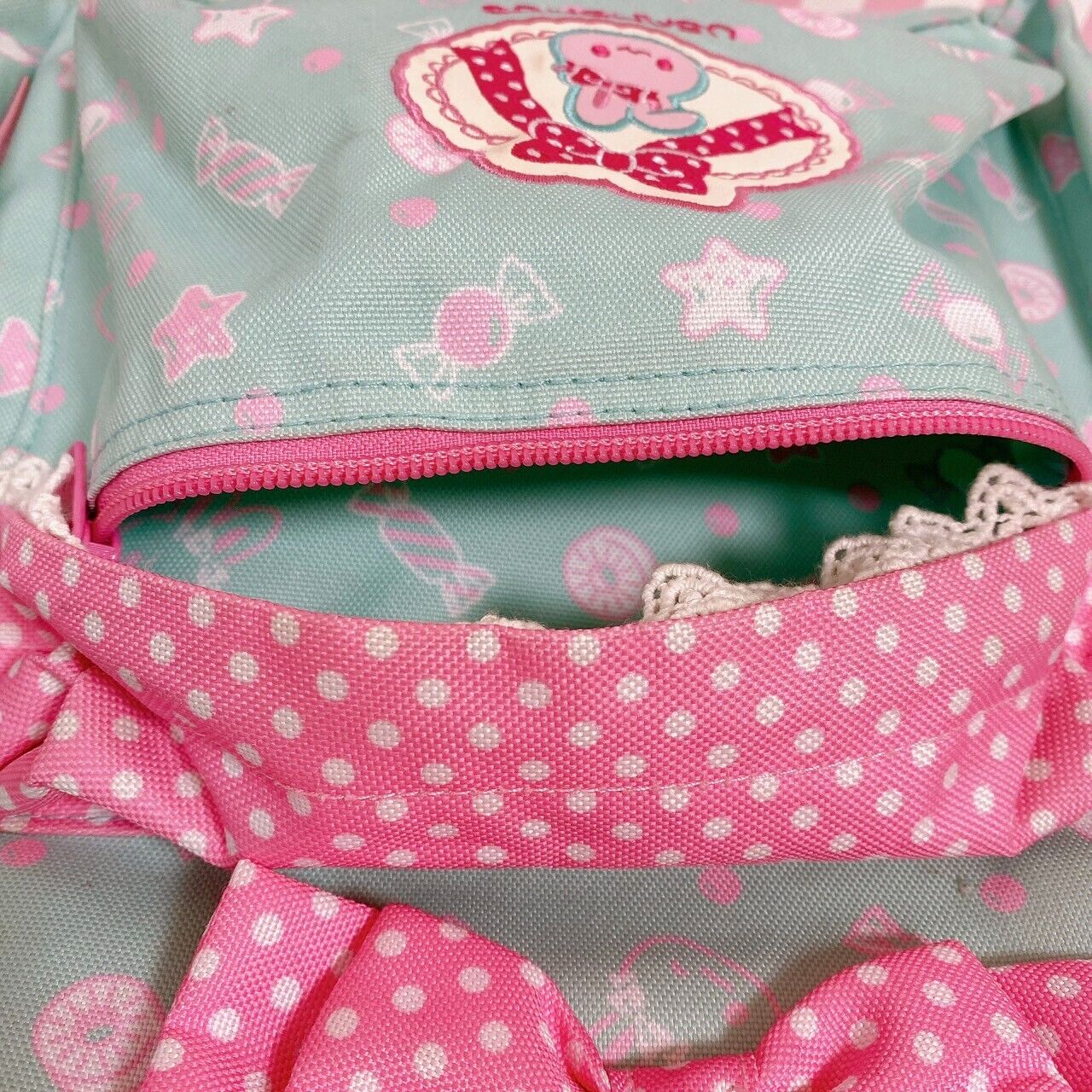 Mother Garden Usamomo Rucksack Backpack School Bag Pink Blue Ribbon Candy Frill