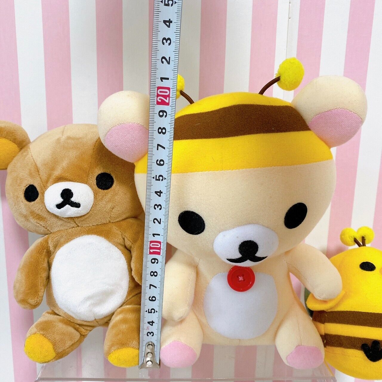 San-X Rilakkuma Korilakkuma Kiiroitori Plush Set 3 Honey Bee Yellow White Brown