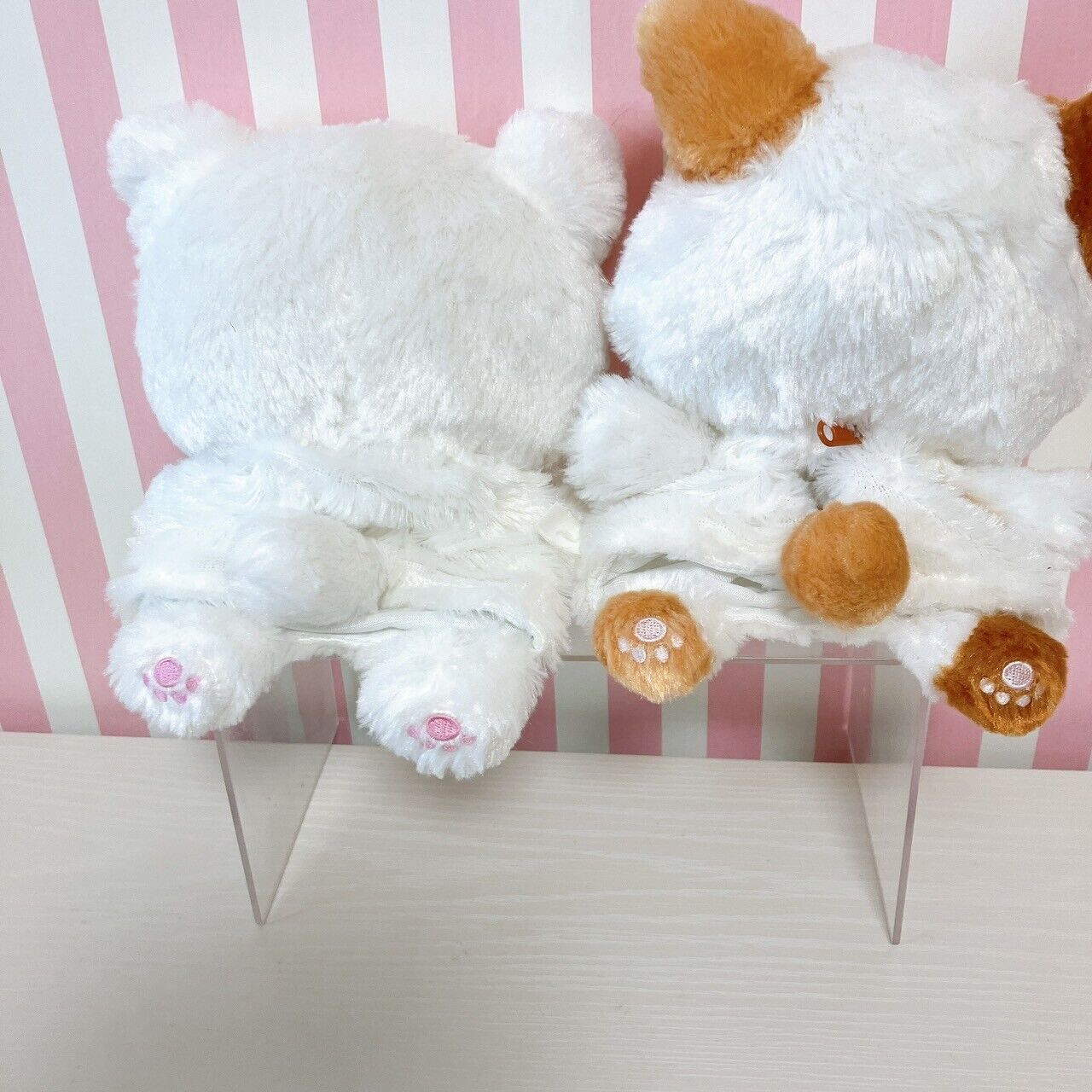 San-x Rilakkuma Korilakkuma Plush Set Mascot Soft Puppet Cat Bear Brown White