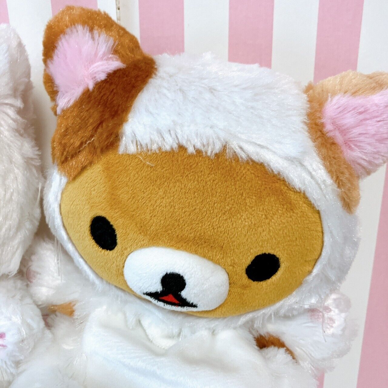 San-x Rilakkuma Korilakkuma Plush Set Mascot Soft Puppet Cat Bear Brown White