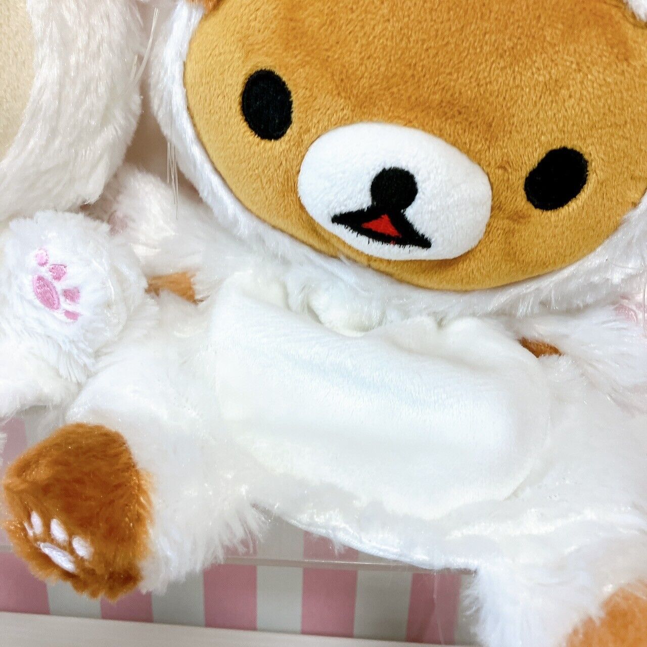 San-x Rilakkuma Korilakkuma Plush Set Mascot Soft Puppet Cat Bear Brown White