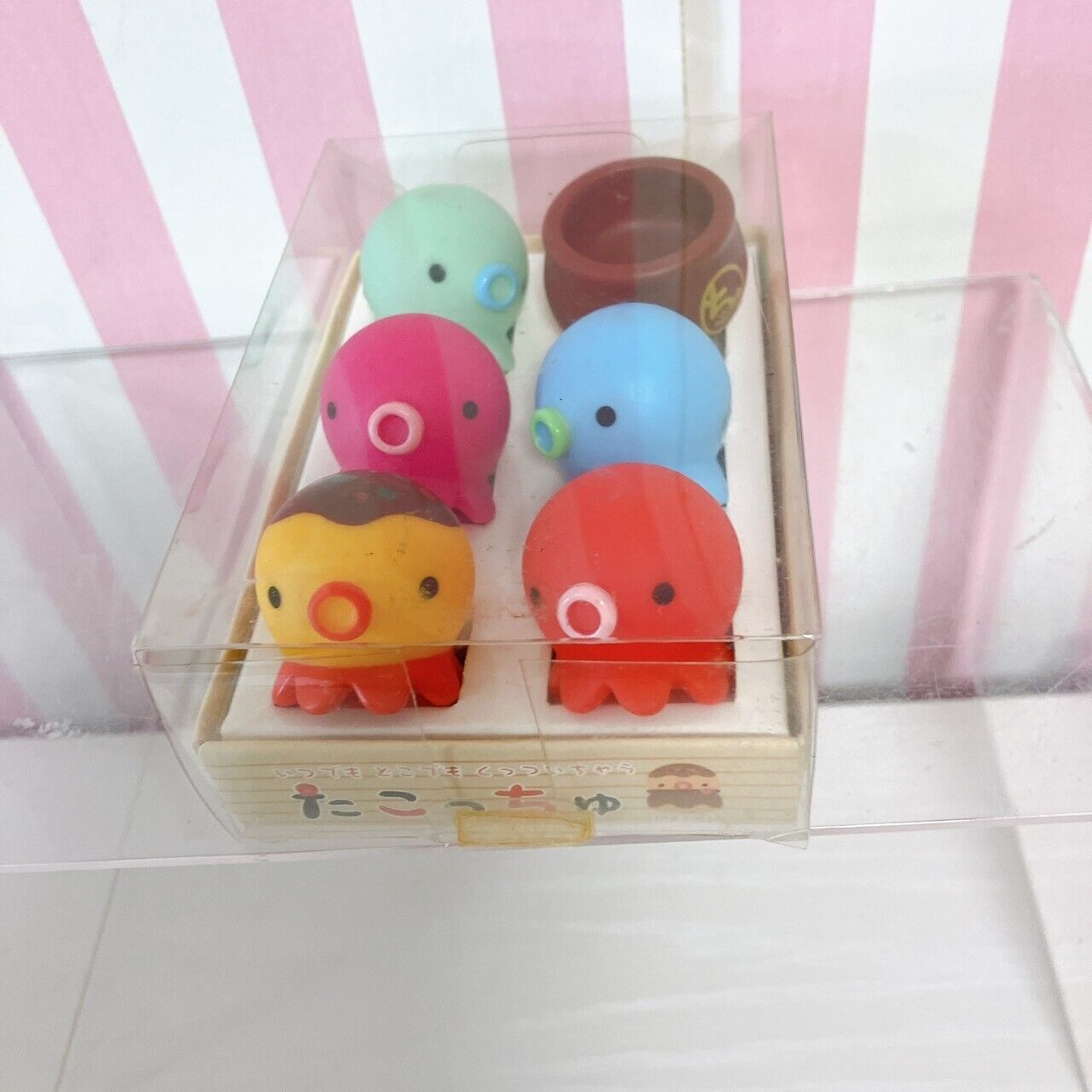 Takochu Octopus Mini Mascot Figure Toy Doll  6 Set Boxed Colorful Pot Takoyaki