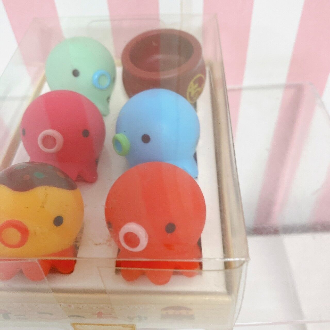 Takochu Octopus Mini Mascot Figure Toy Doll  6 Set Boxed Colorful Pot Takoyaki