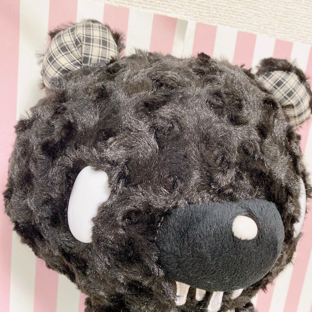 TAiTo Gloomy Bear Black Bloody Plush Doll Soft Stuffed Toy Ribbon Plaid CGP 542