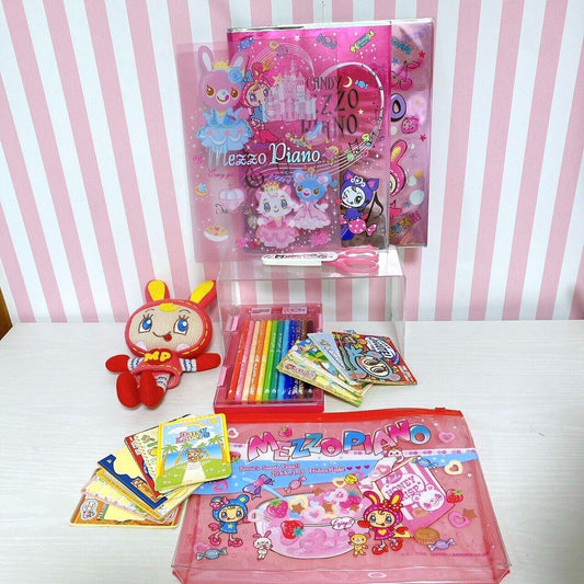 Mezzo Piano Stationery Set Berrie-chan Mascot Sticker Colored Pencils Scissors