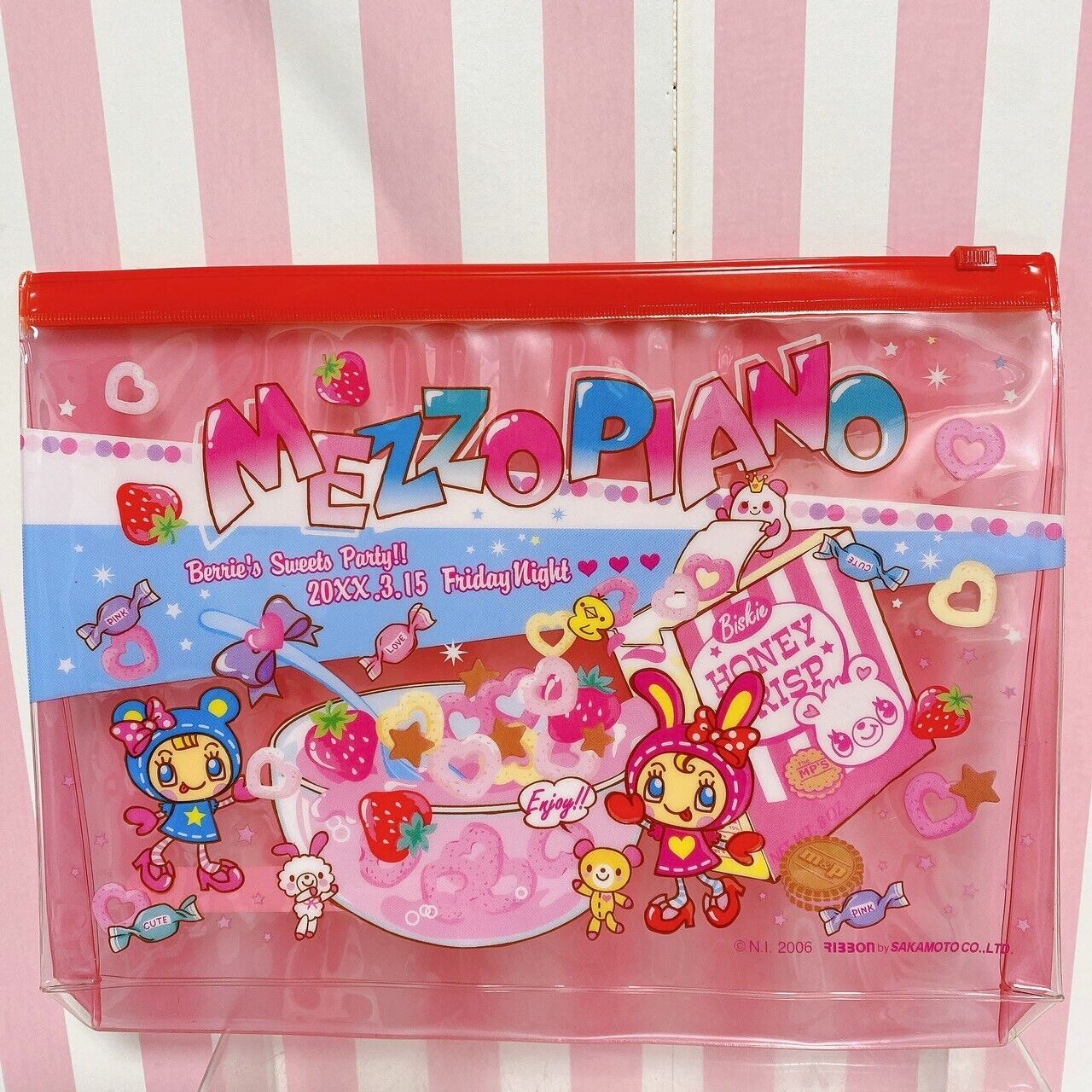 Mezzo Piano Stationery Set Berrie-chan Mascot Sticker Colored Pencils Scissors