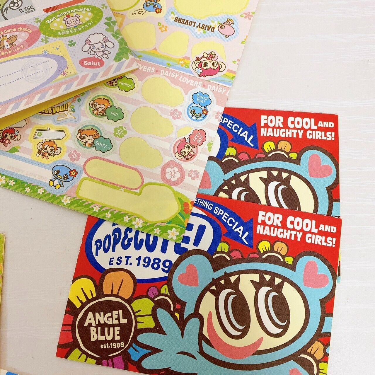 Mezzo Piano Stationery Set Berrie-chan Mascot Sticker Colored Pencils Scissors