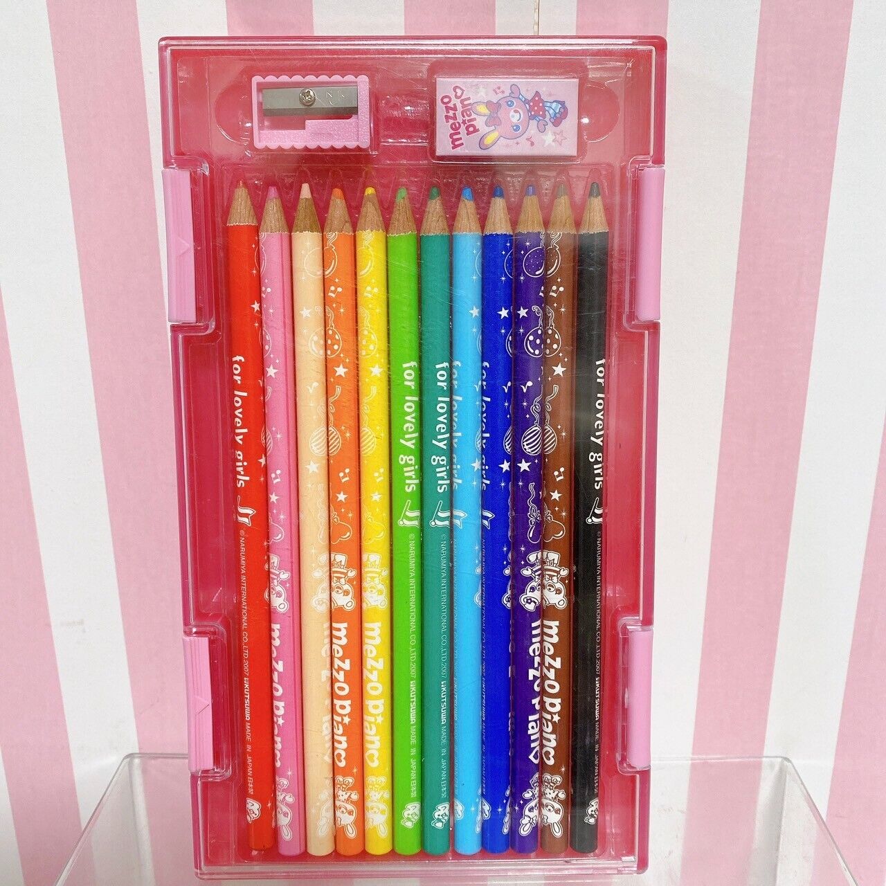 Mezzo Piano Stationery Set Berrie-chan Mascot Sticker Colored Pencils Scissors