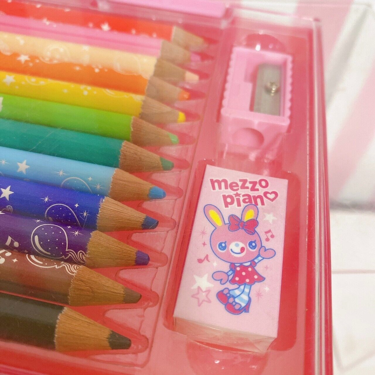 Mezzo Piano Stationery Set Berrie-chan Mascot Sticker Colored Pencils Scissors