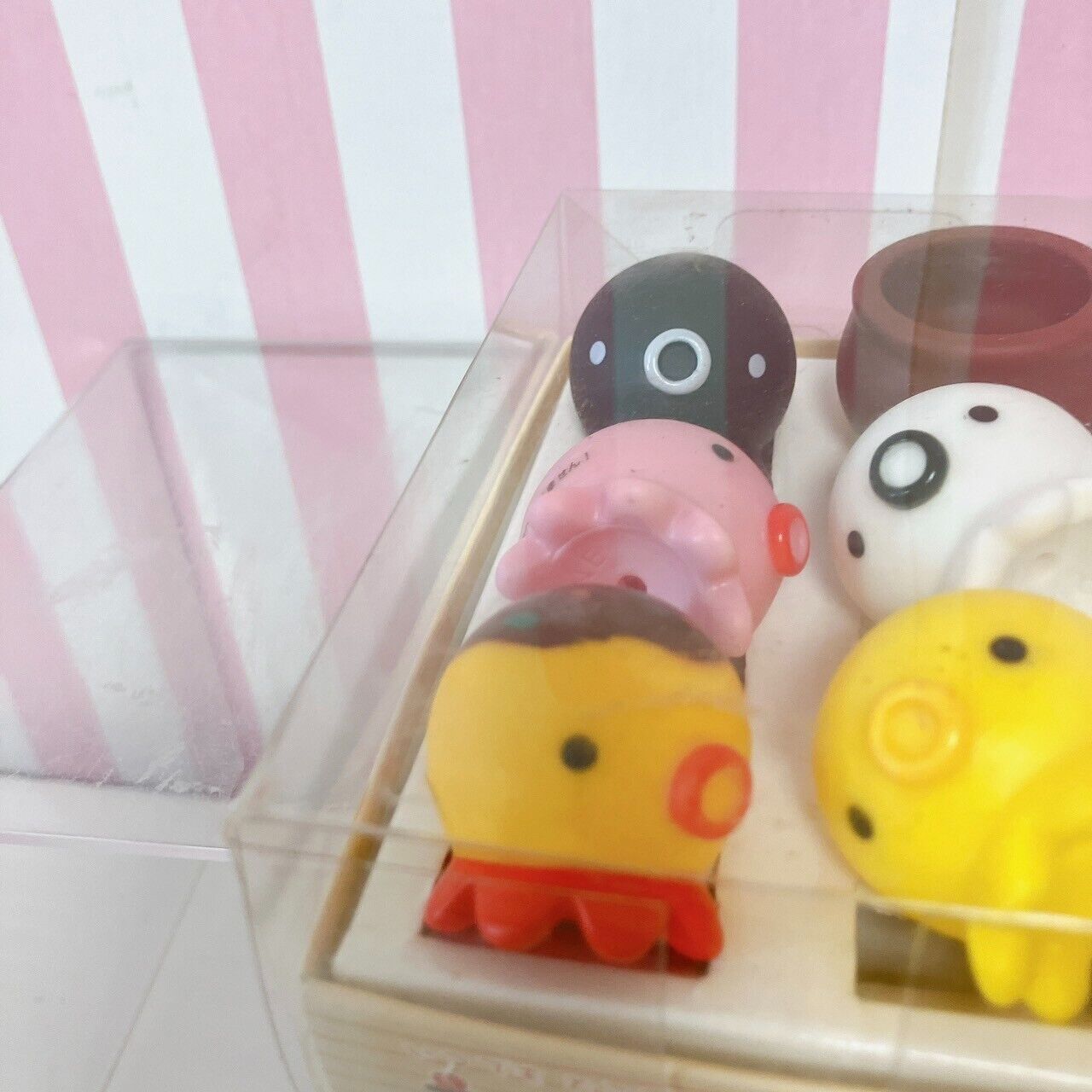 Takochu Octopus Boxed 6 pieces Set Mini Mascot Black White Doll Takoyaki Figure