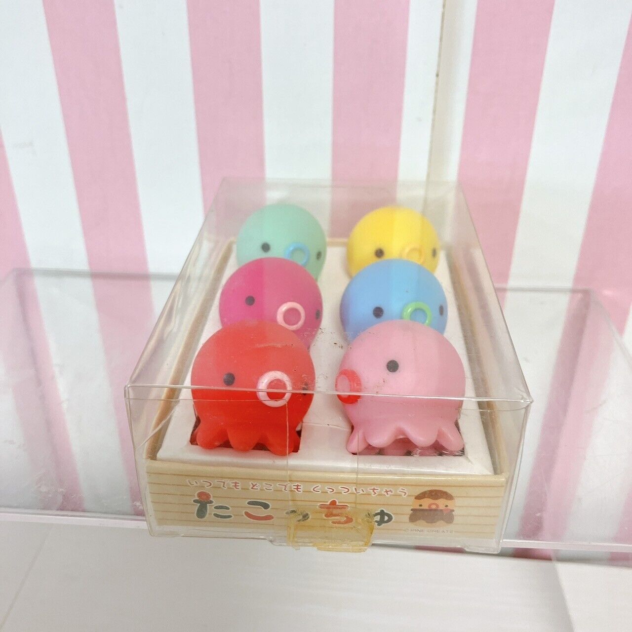 Takochu Octopus Mini Mascot Soft Figure Toy Doll  6 Set Boxed Colorful Takoyaki