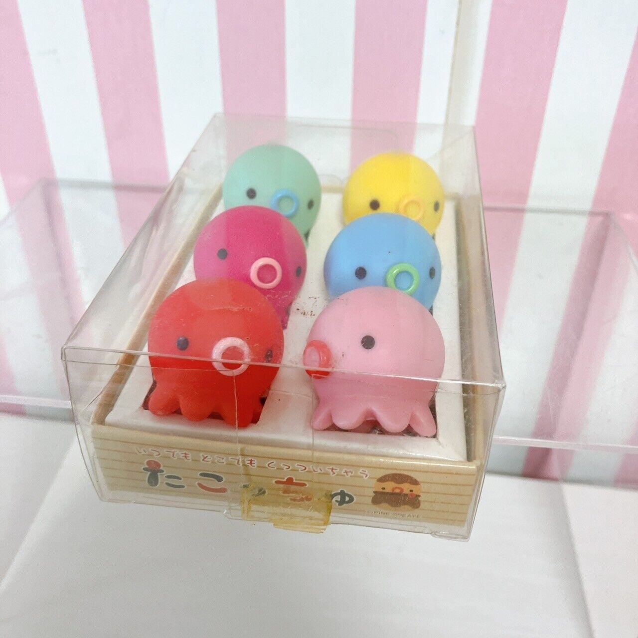 Takochu Octopus Mini Mascot Soft Figure Toy Doll  6 Set Boxed Colorful Takoyaki