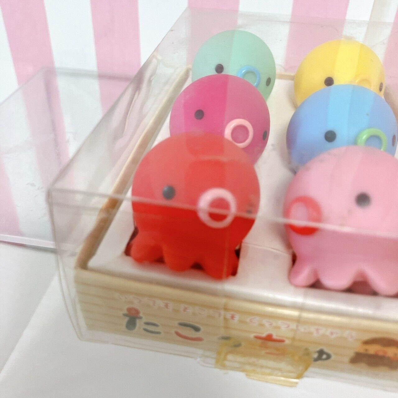 Takochu Octopus Mini Mascot Soft Figure Toy Doll  6 Set Boxed Colorful Takoyaki