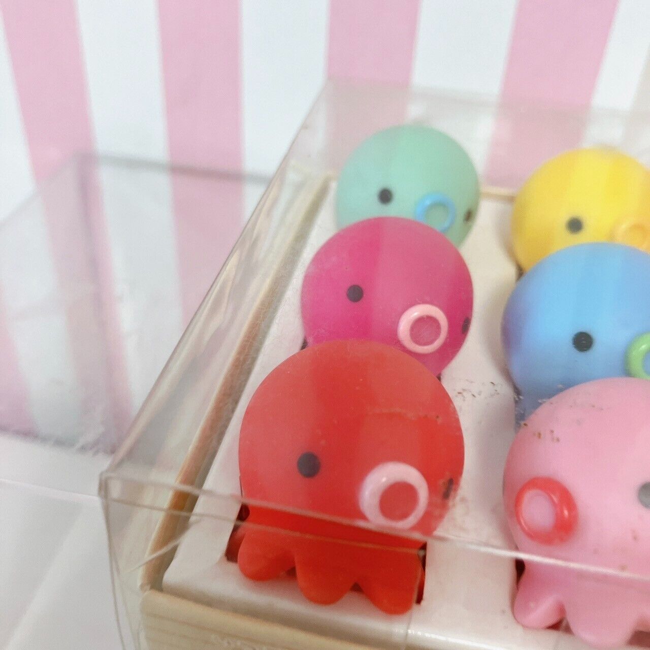 Takochu Octopus Mini Mascot Soft Figure Toy Doll  6 Set Boxed Colorful Takoyaki