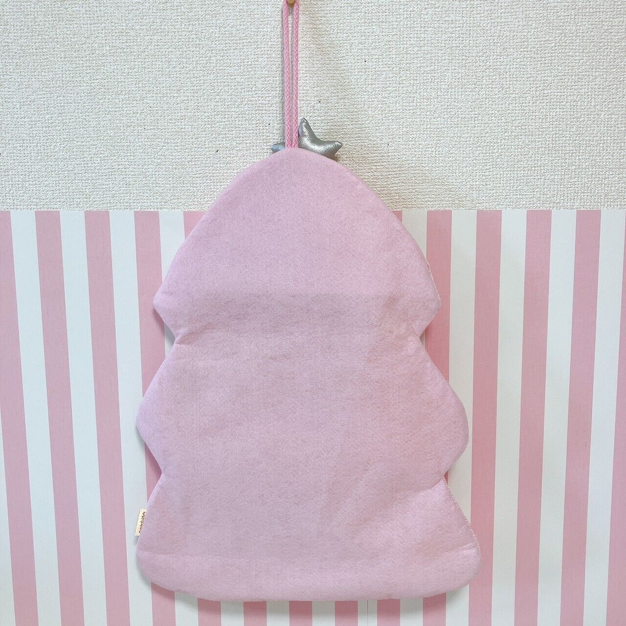 Sanrio Sugarbunnies Christmas Tree Bag Pink Velor Bunnies Shirousa Kurousa Rare