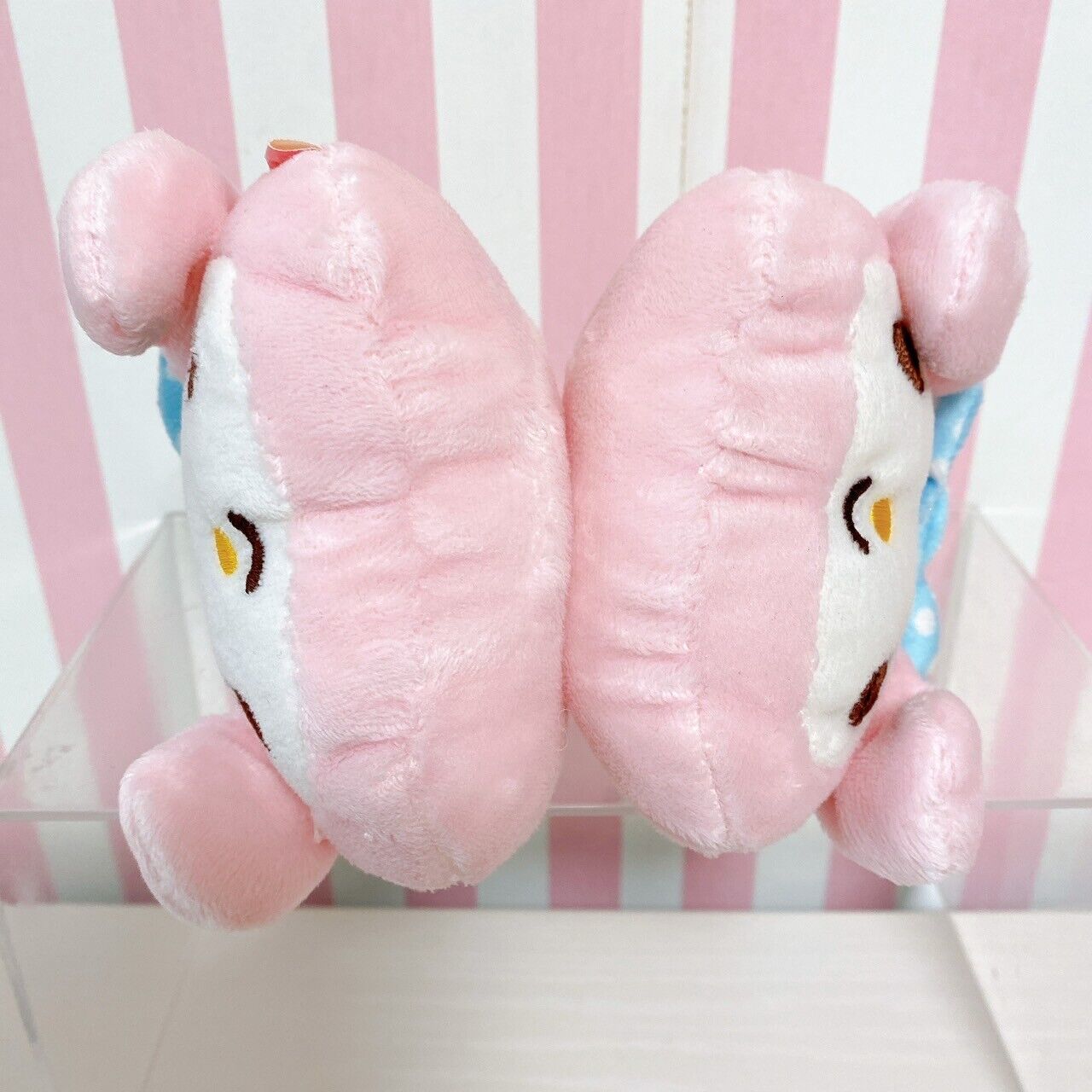 Sanrio My Melody Muffler Earmuff Set Plush Stuffed Toy Pink Ribbon White Fluffy