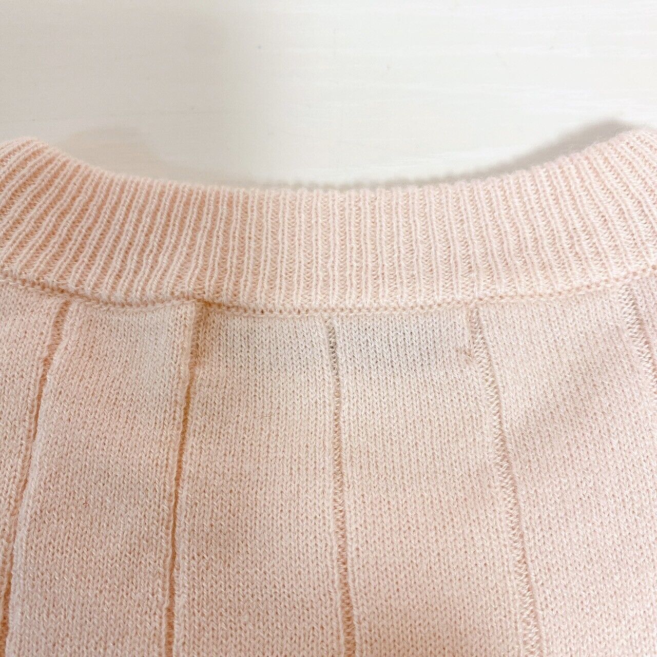 Mezzo Piano Tops LL T-shirt Pink Clothing Thin Sweater Rib Ribbon Kawaii Rare