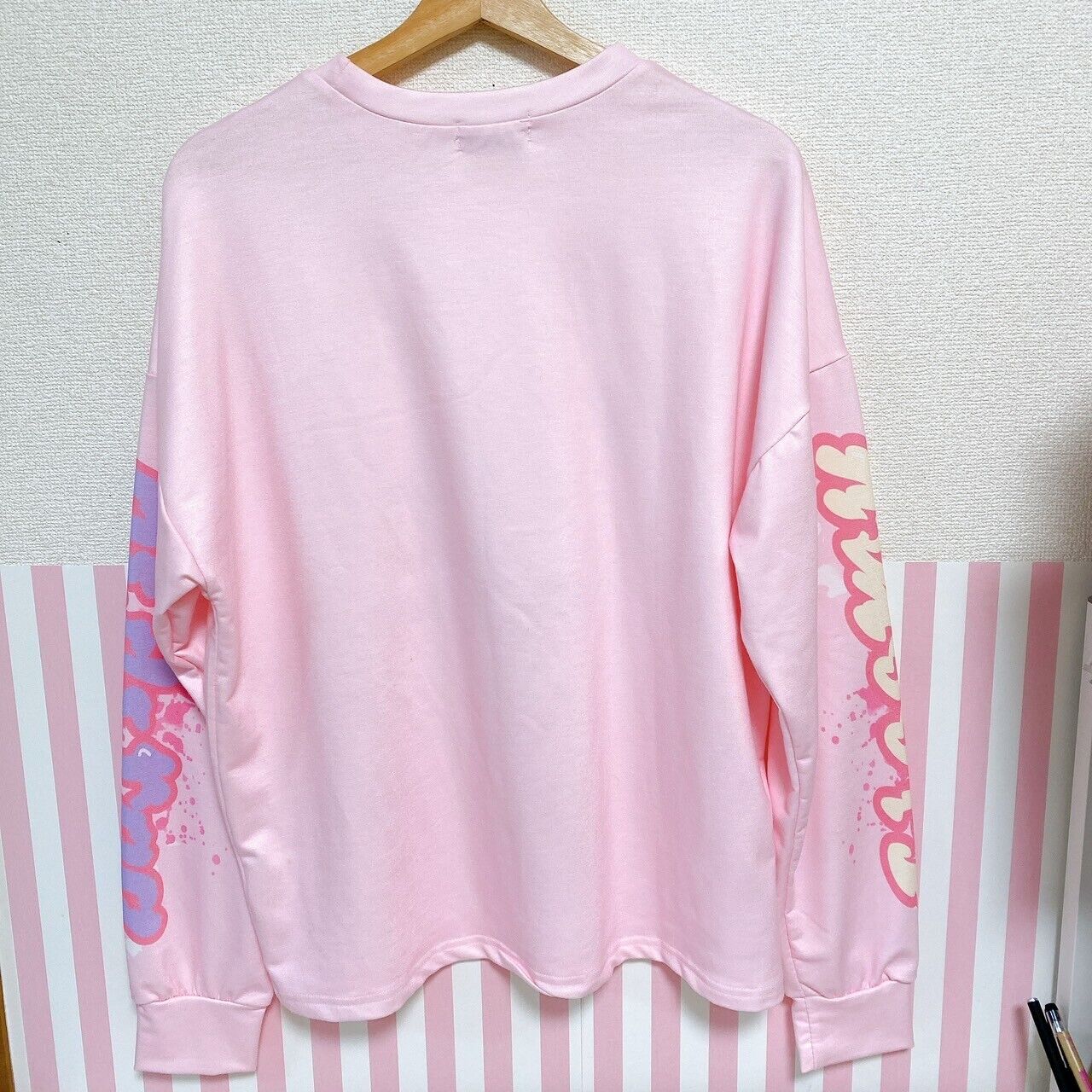 TaiTo Gloomy Bear Bloody T-shirt Long Sleeve Collaboration Pink L/S Kawaii Rare