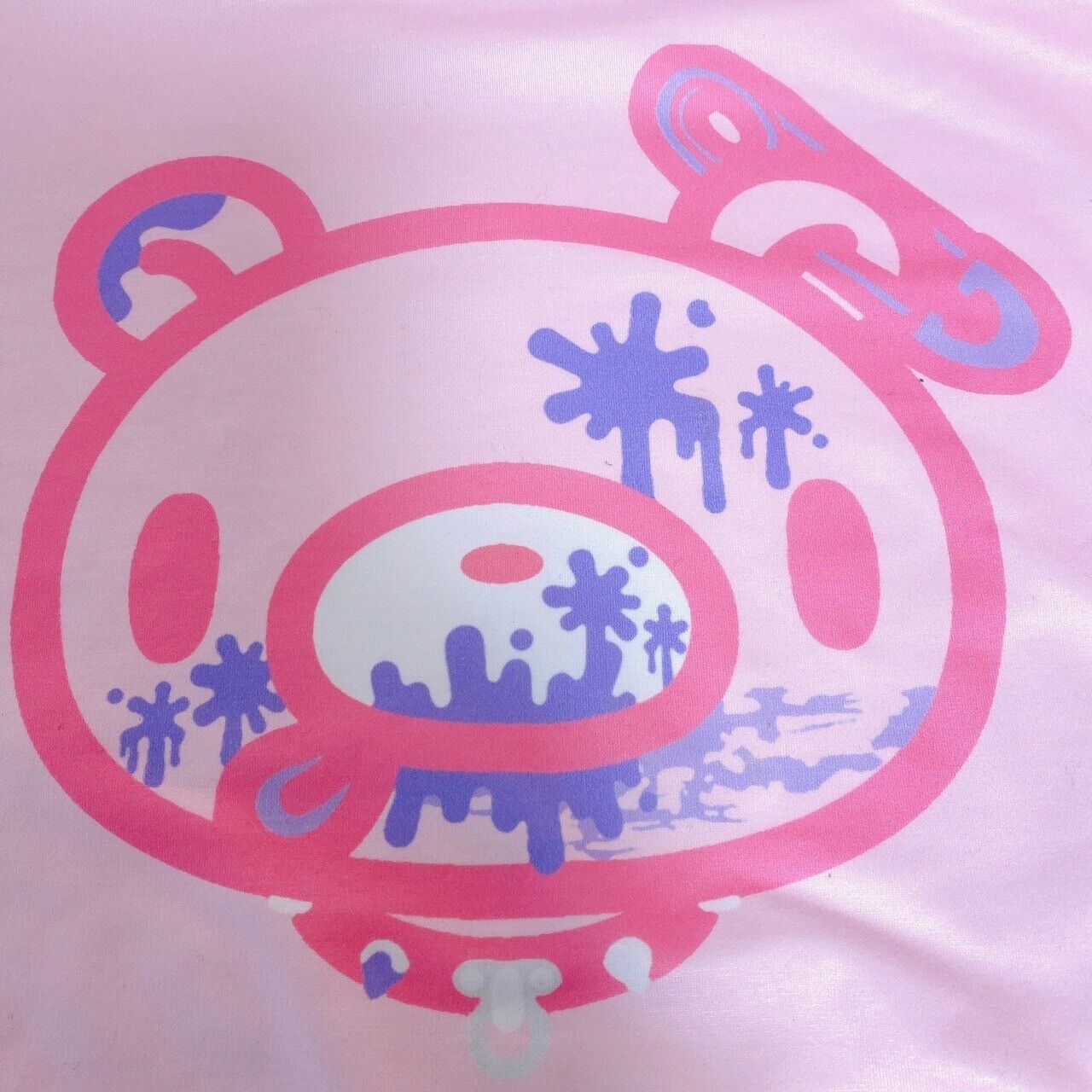 TaiTo Gloomy Bear Bloody T-shirt Long Sleeve Collaboration Pink L/S Kawaii Rare