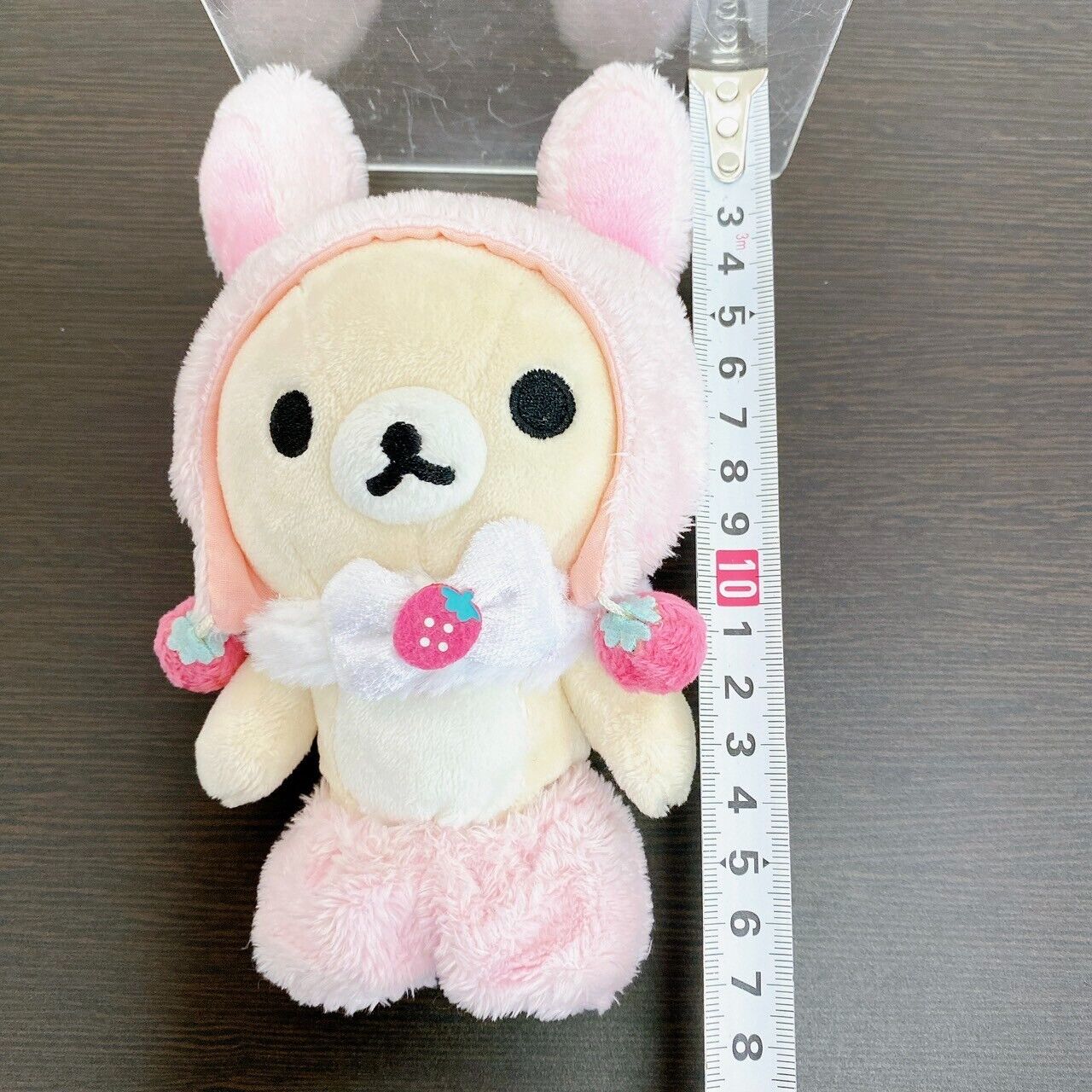 San-X Rilakkuma Korilakkuma Plush Soft Stuffed Toy White Bear Fluffy Strawberry