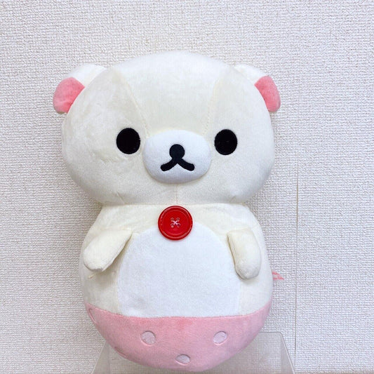 San-x Rilakkuma Korilakkuma Plush Soft Stuffed Toy White Awakening Spill Rare