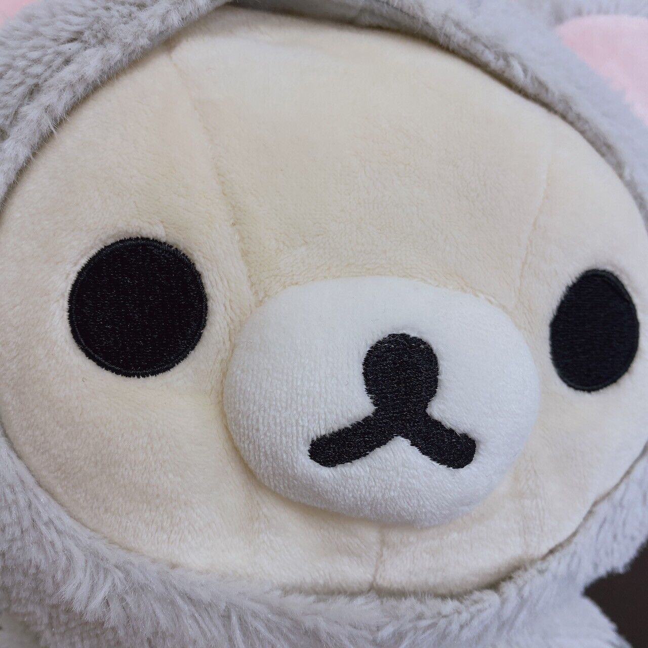 San-X Rilakkuma Korilakkuma Plush Soft Stuffed Toy White Bear Gray Cat Costume