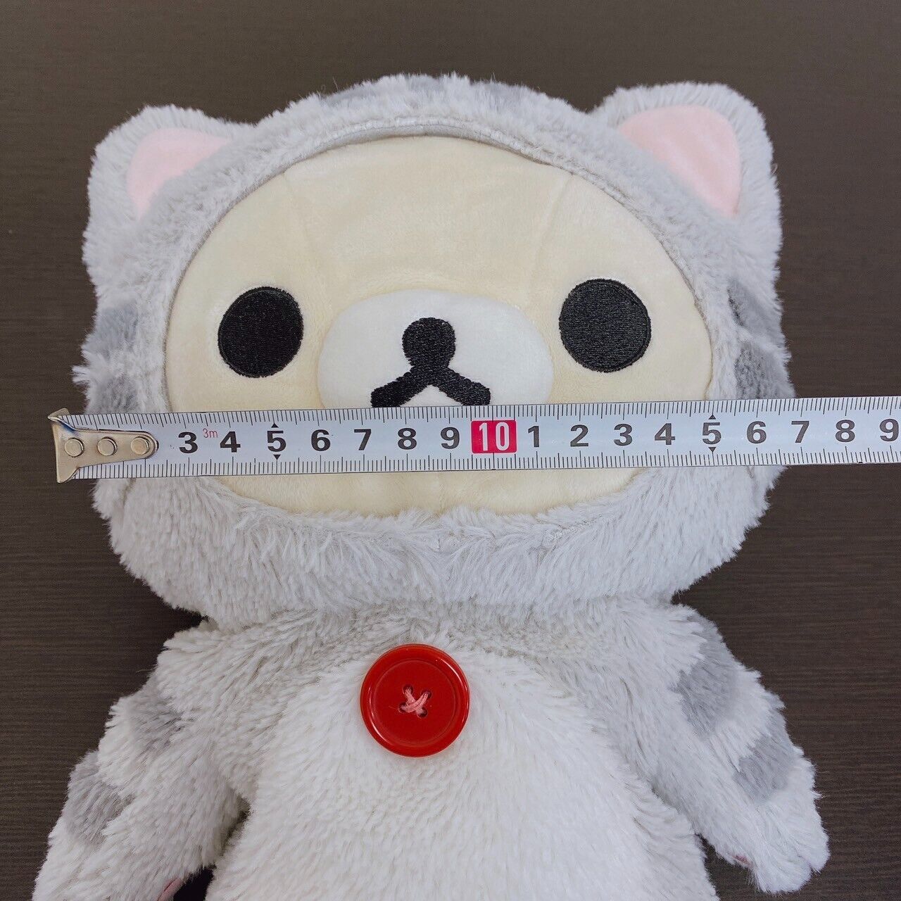 San-X Rilakkuma Korilakkuma Plush Soft Stuffed Toy White Bear Gray Cat Costume