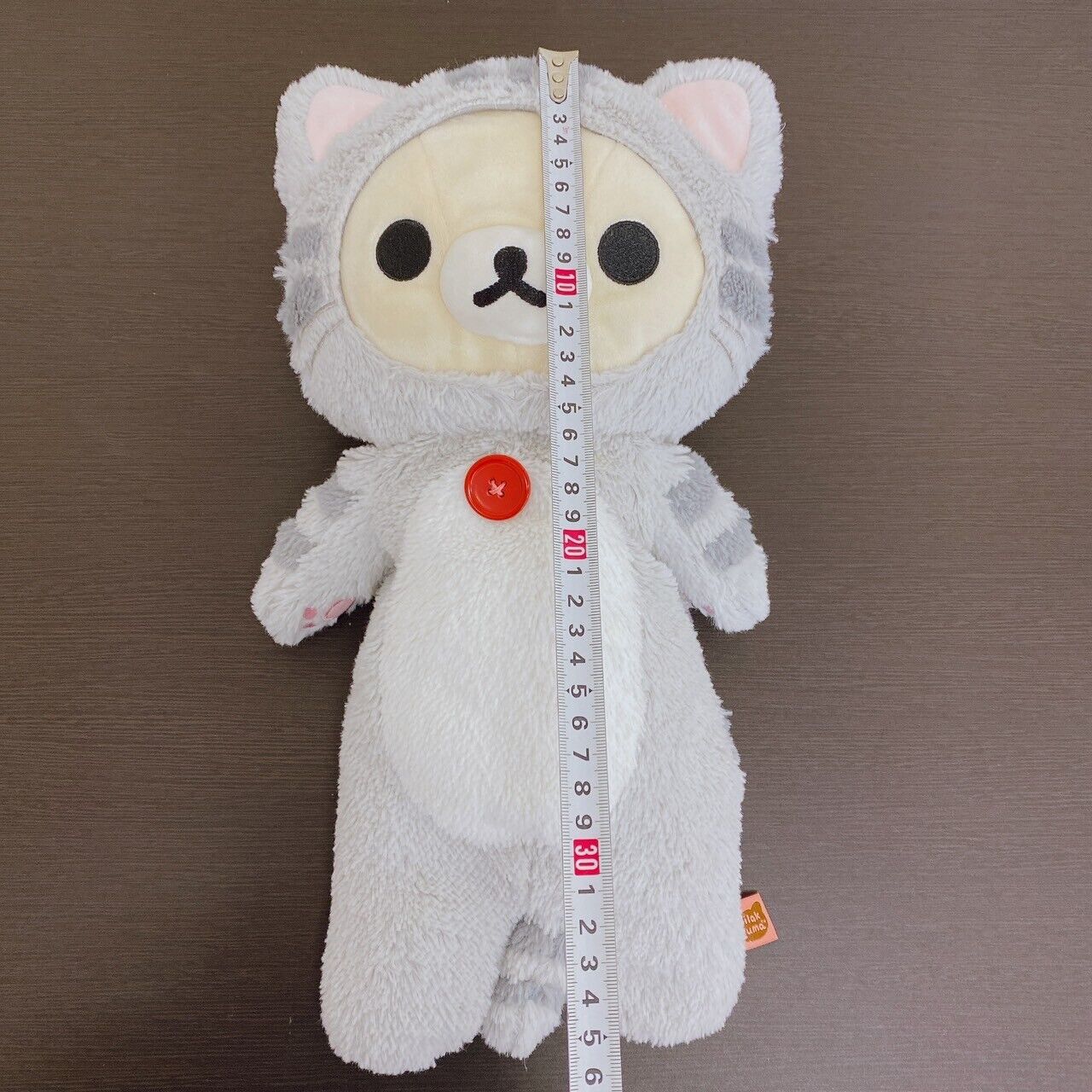 San-X Rilakkuma Korilakkuma Plush Soft Stuffed Toy White Bear Gray Cat Costume