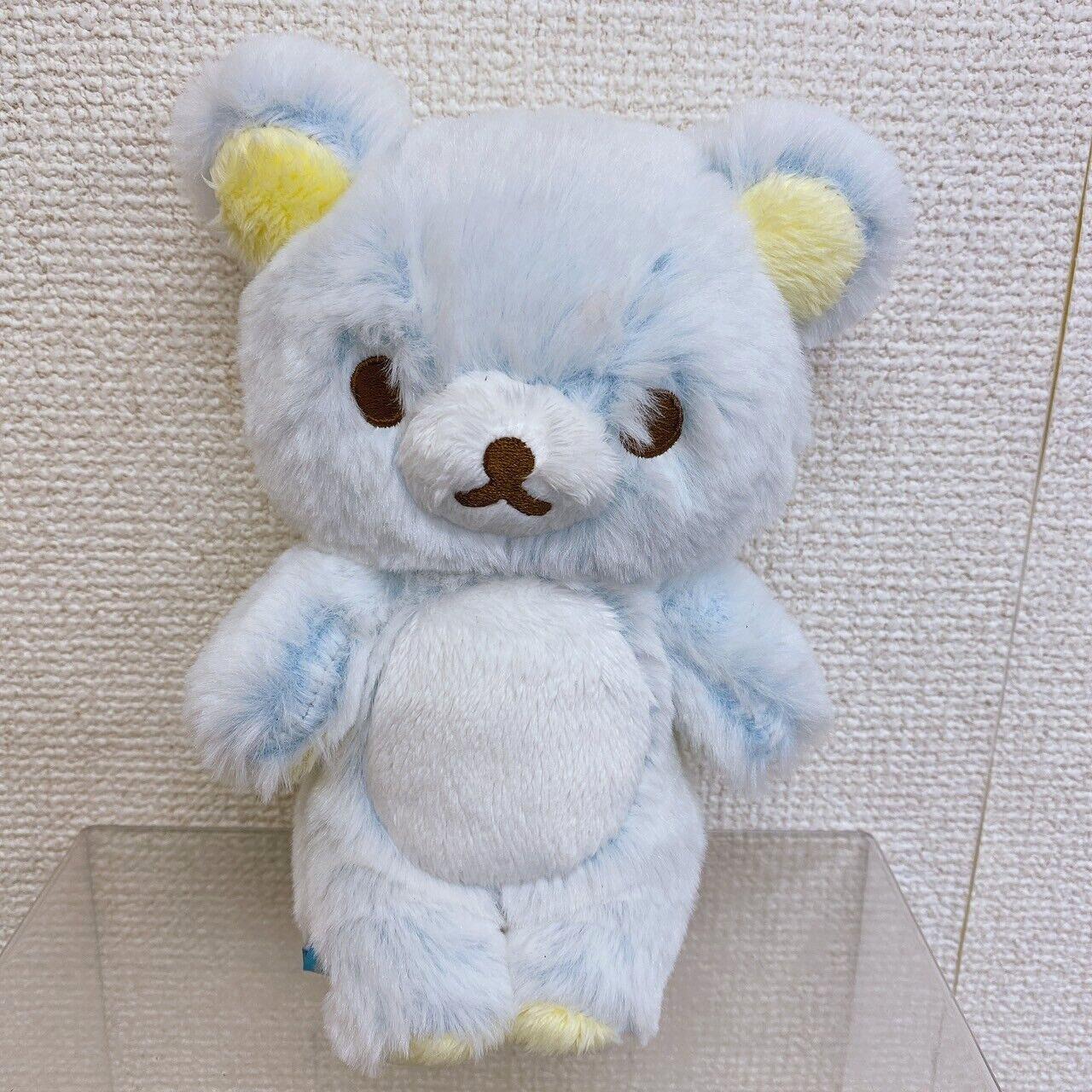 San-X Rilakkuma Plush Soft Stuffed Toy Bear Fluffy Sherbet Light Blue Kawaii