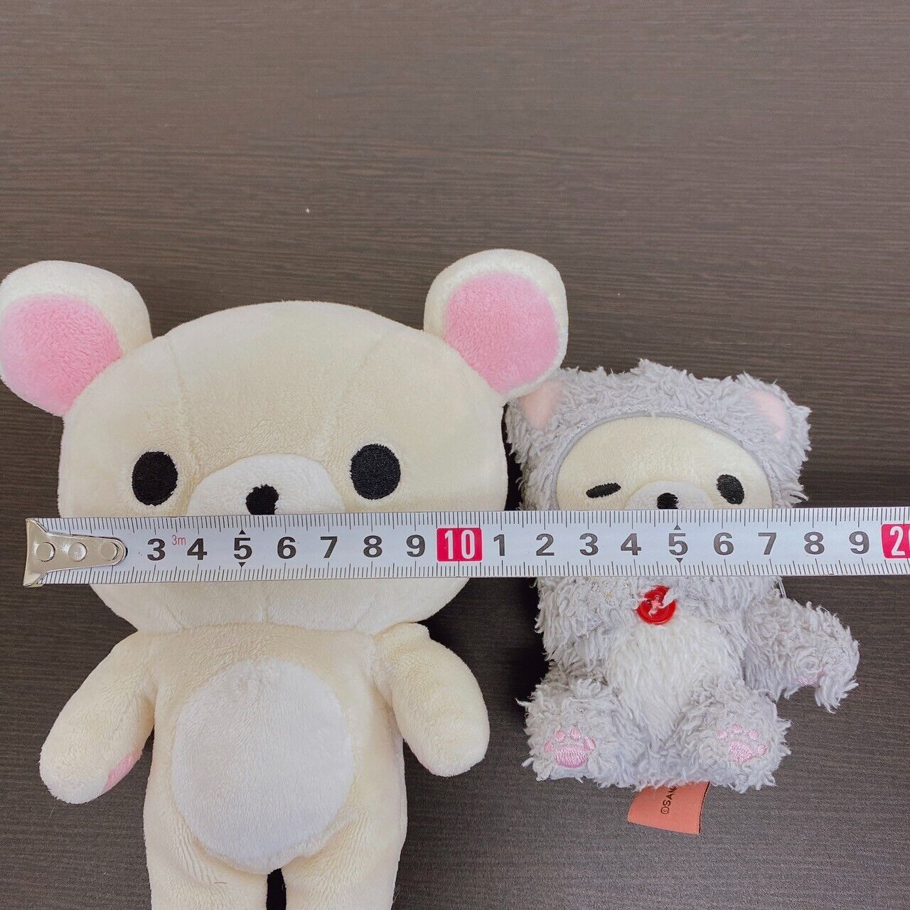 San-X Korilakkuma Plush Set 2 Soft Stuffed Toy White Bear Gray Cat Costume