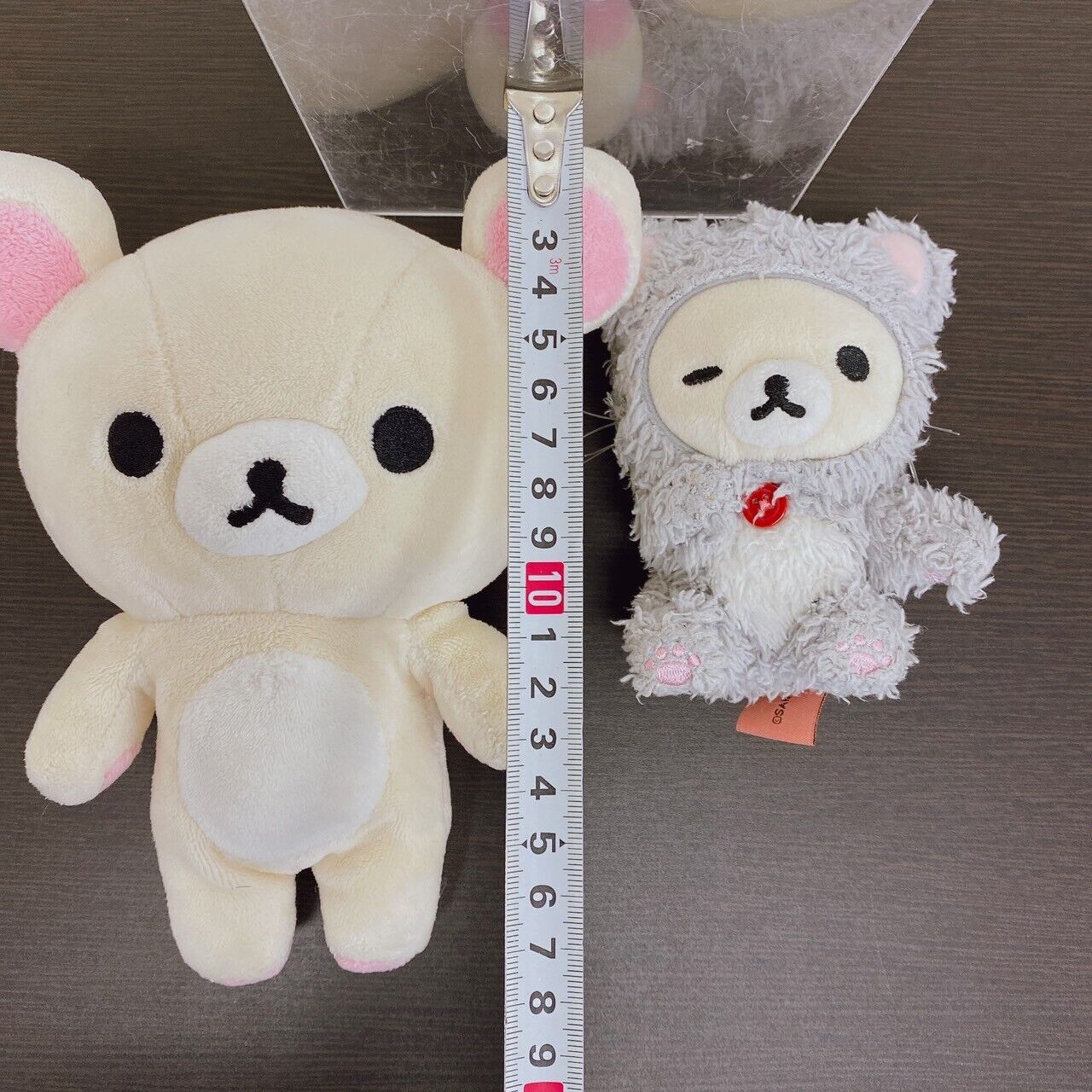 San-X Korilakkuma Plush Set 2 Soft Stuffed Toy White Bear Gray Cat Costume