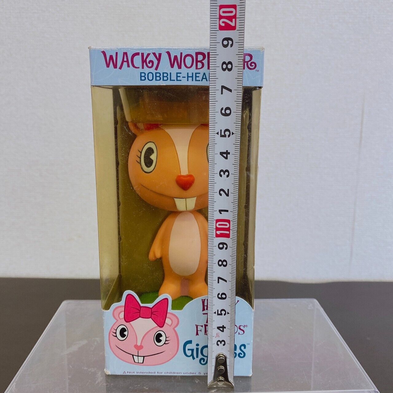 Happy Tree Friends Figure Giggles Pink Ribbon Wacky Wobbler Bobble Head Rare