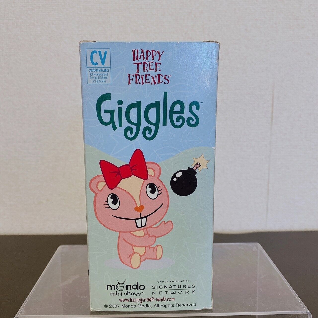 Happy Tree Friends Figure Giggles Pink Ribbon Wacky Wobbler Bobble Head Rare