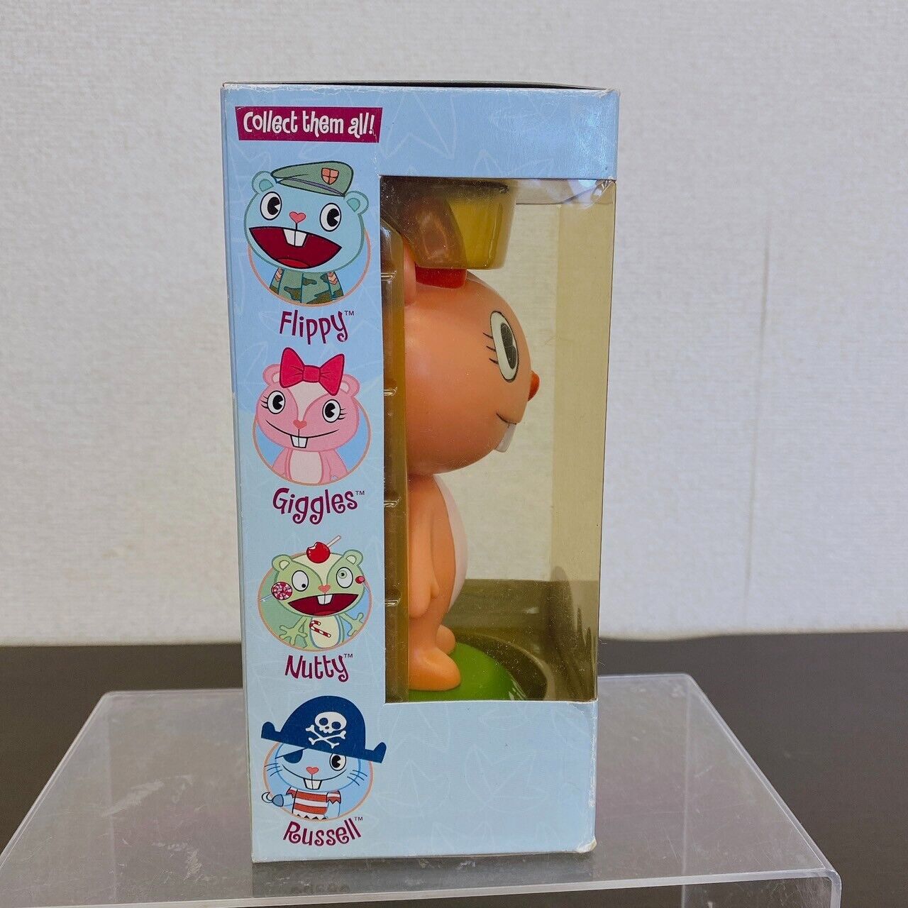 Happy Tree Friends Figure Giggles Pink Ribbon Wacky Wobbler Bobble Head Rare